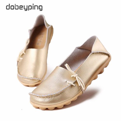 Mocassins En Cuir Véritable Pour Femmes,Chaussures Plates D'automne,À Enfiler,Avec N?Ud Papillon,Taille 35-44,2023