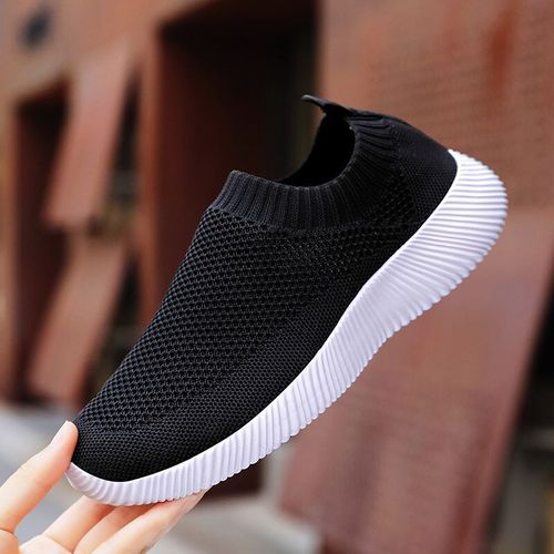 Baskets En Maille Respirantes Pour Femmes,Chaussures Plates D'été,Mocassins Décontractés,Chaussures De Marche Souples,Grande Taille 43