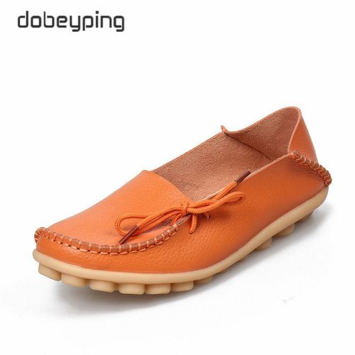 Mocassins En Cuir Véritable Pour Femmes,Chaussures Plates D'automne,À Enfiler,Avec N?Ud Papillon,Taille 35-44,2023