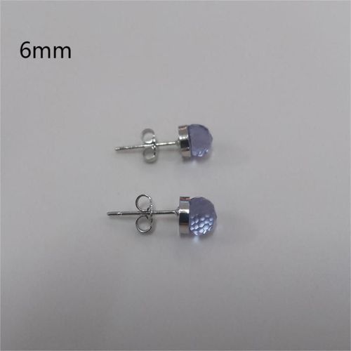 Boucles D'oreilles En Strass Colorés Pour Fille Et Femme,Bijoux Simples En Clip,Multicolores Et Charmant,6mm