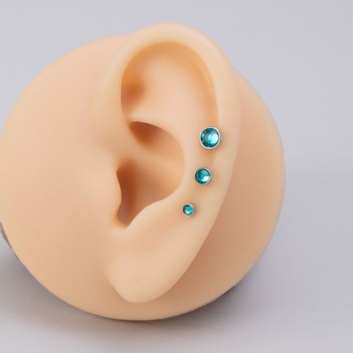 Boucles D'oreilles En Acier Pour Femme,Générateur De Clip,Cartilage Helix,Bijoux À La Mode,Cz Conch Piercing,16g,3 Pièces