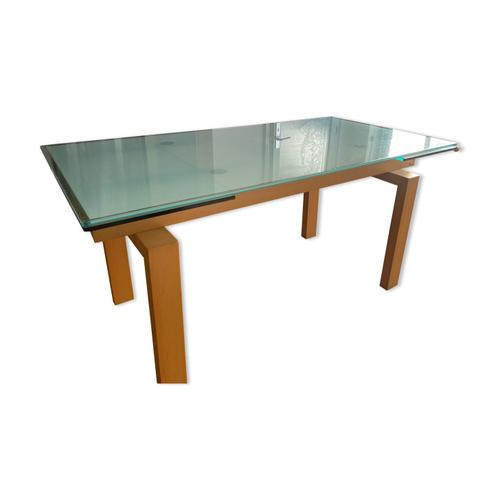 Table Calligaris En Verre Et Bois Bois