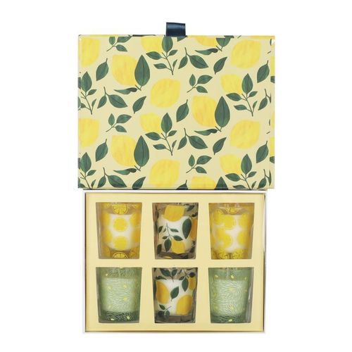 Paris Prix - Coffret 6 Bougies Parfumées "vintage" 8cm Citronnelle