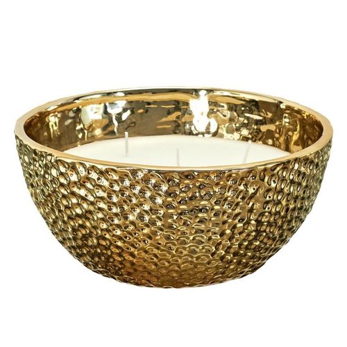 Bougie Parfumée 5 Mèches "Martelé Or" 21cm Ambre