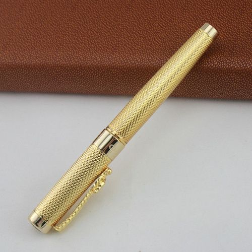 Stylo À Bille Roulante, Stylo À Bille, 1200 Caneta, Argent, Or, Clip, Business, Bureau, Écriture Rapide, Stylo Dragon De Luxe, 14x1.4 Cm, 1 Pièce/Lot