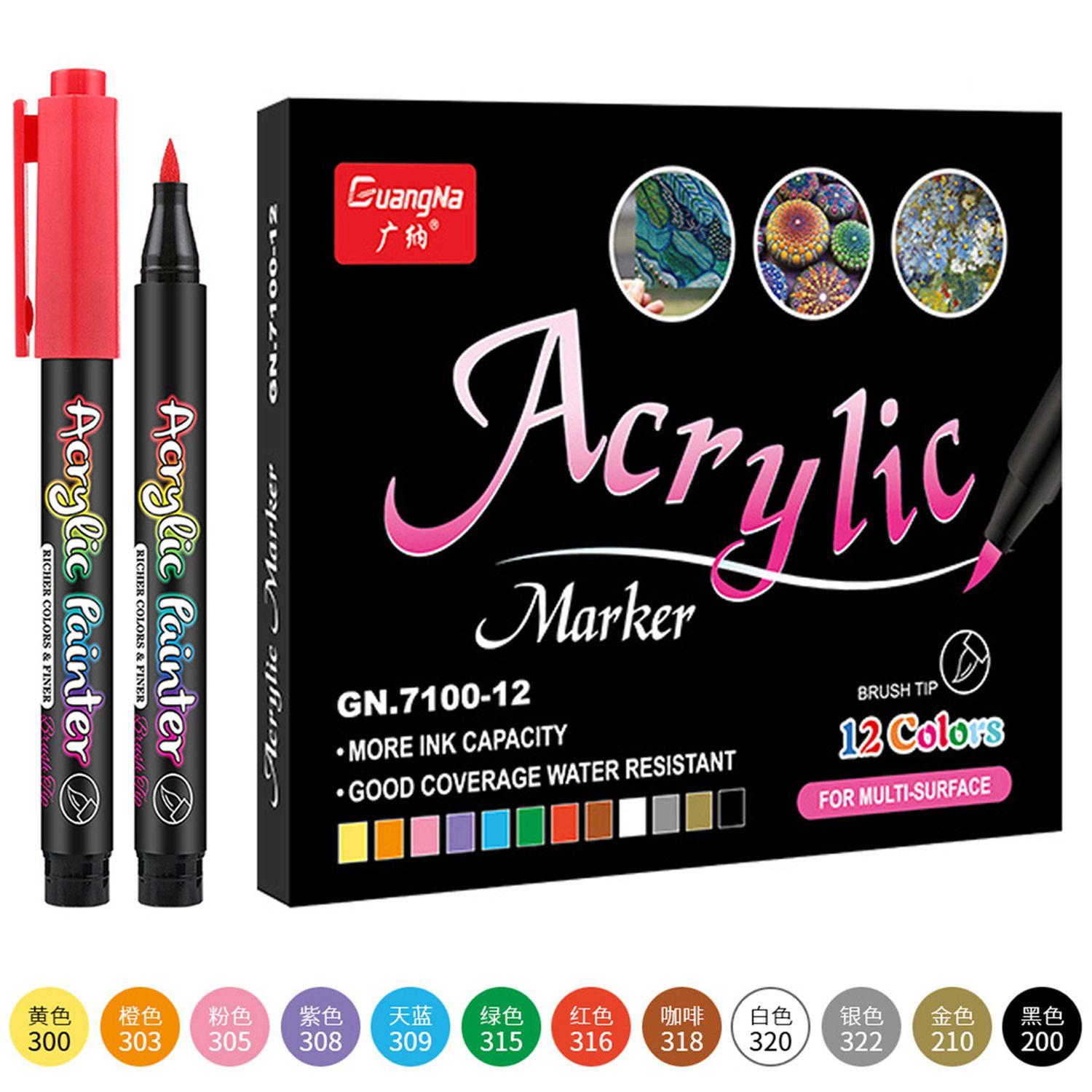 36 marqueurs de peinture acrylique extra fins de 0,7 mm et des stylos de  peinture