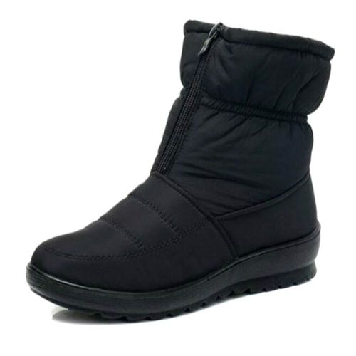Bottines De Neige Antidérapantes Pour Femmes, Chaussures D'extérieur, Imperméables, À Enfiler, Mi Mollet, Peluche, Hiver