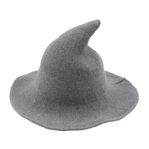 Chapeau De Sorcière Pour Femmes, Costume De Cosplay D'halloween, Chapeau Tricoté À Large Bord, D88