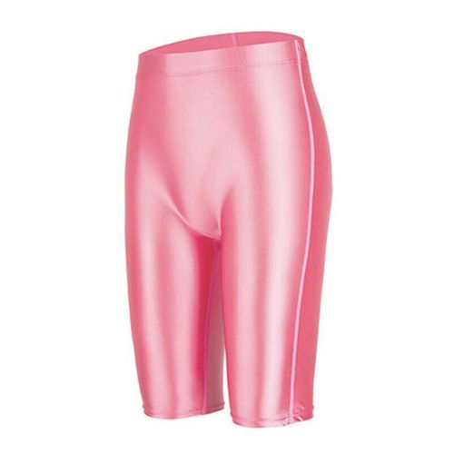 Leggings Moulants Taille Haute Pour Femmes,Shorts Minces,Bas Au Genou,Leggings Sexy Brillants En Satin,Streetwear Décontracté,Été,3xl
