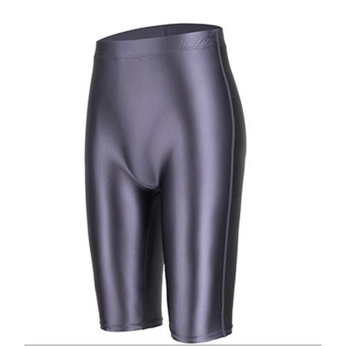 Leggings Moulants Taille Haute Pour Femmes,Shorts Minces,Bas Au Genou,Leggings Sexy Brillants En Satin,Streetwear Décontracté,Été,3xl