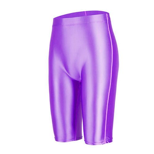 Leggings Moulants Taille Haute Pour Femmes,Shorts Minces,Bas Au Genou,Leggings Sexy Brillants En Satin,Streetwear Décontracté,Été,3xl
