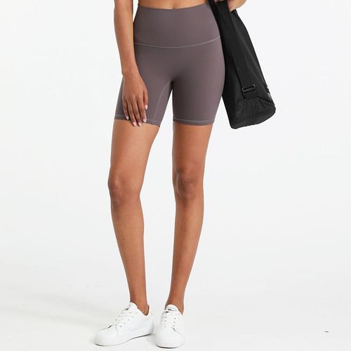 Shorts De Gymnastique Taille Haute,6 Pouces,Doux,Brossé,Contrôle Du Ventre,Leggings De Yoga Pour Femmes,Sans Couture Avant