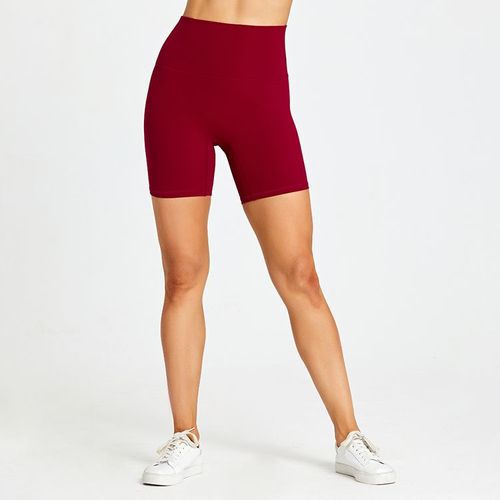 Shorts De Gymnastique Taille Haute,6 Pouces,Doux,Brossé,Contrôle Du Ventre,Leggings De Yoga Pour Femmes,Sans Couture Avant