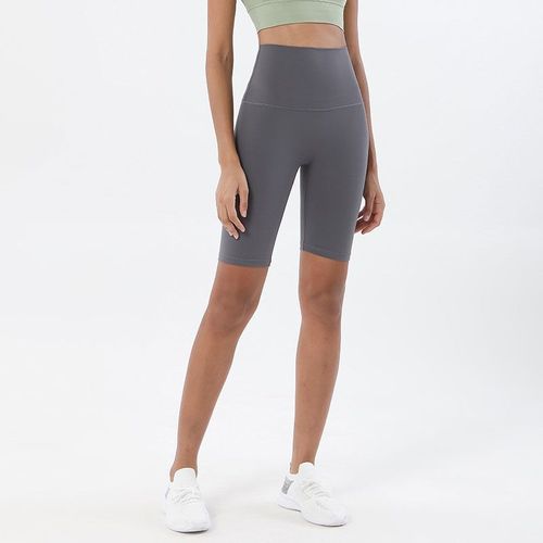 Shorts Taille Haute Pour Femmes,Leggings De Yoga,Longueur Aux Genoux,De Couleur Jaune,Slim,Push-Up,Vêtements De Sport,Été,2021