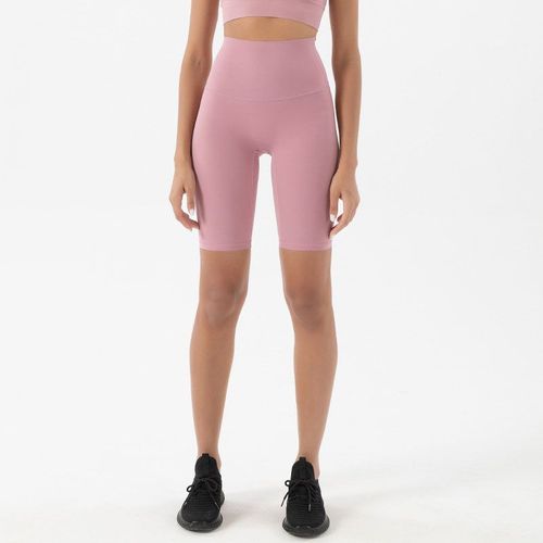 Shorts Taille Haute Pour Femmes,Leggings De Yoga,Longueur Aux Genoux,De Couleur Jaune,Slim,Push-Up,Vêtements De Sport,Été,2021