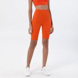 Shorts Taille Haute Pour Femmes,Leggings De Yoga,Longueur Aux Genoux,De Couleur Jaune,Slim,Push-Up,Vêtements De Sport,Été,2021