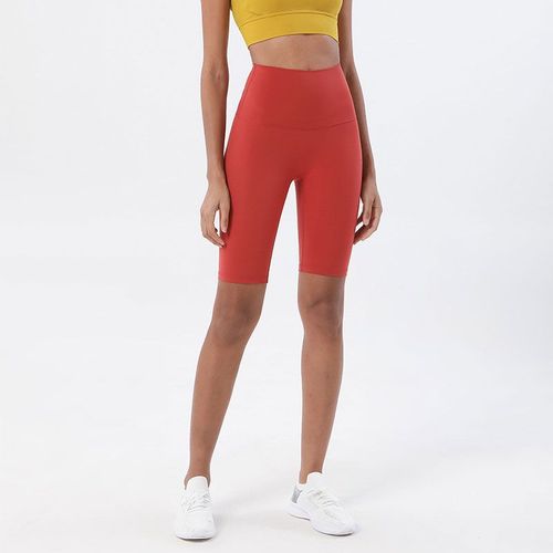 Shorts Taille Haute Pour Femmes,Leggings De Yoga,Longueur Aux Genoux,De Couleur Jaune,Slim,Push-Up,Vêtements De Sport,Été,2021
