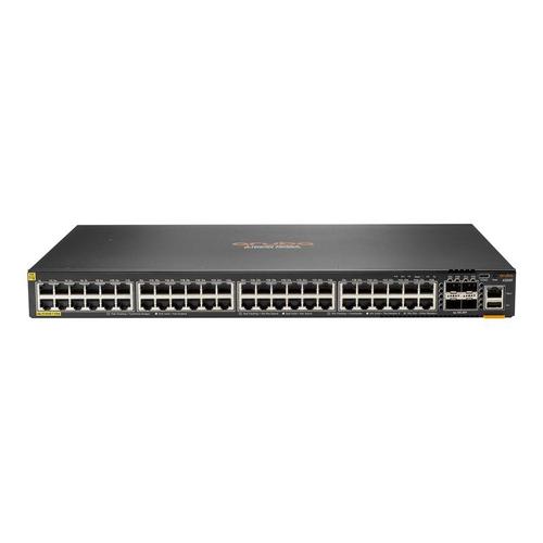 HPE Aruba 6200F 48G Class4 PoE 4SFP+ 370W Switch - Commutateur - distance max. d'empilage de 10 km - C3 - Géré - 48 x 10/100/1000 (PoE+) + 4 x 1 gigabit/10 gigabit SFP+ (liaison montante) - de...