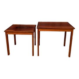 Une Paire De Tables Dappoint En Palissandre Kvalitet Form Funktion Danemark Annes 1960 Bois