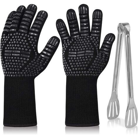 1 paire de gants de barbecue résistant à la chaleur Gant de taille