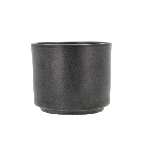 Pot De Fleur En Gr?S Noir M?Tallis?