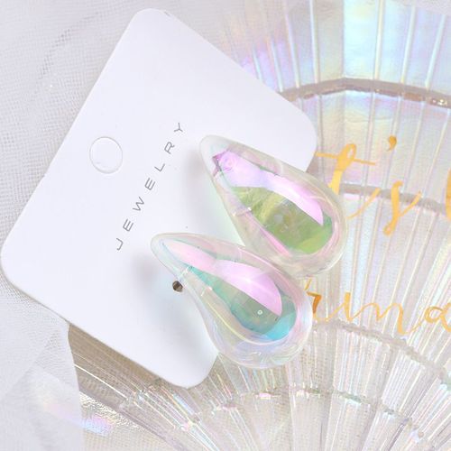 Boucles D'oreilles Transparentes En Forme De Goutte D'eau Pour Femme Et Fille,Accessoire De Bijouterie En Acrylique,Thème Document Magique