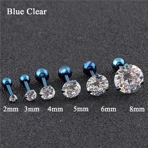 Boucles D'oreilles En Acier Inoxydable,Clou D'oreille En Clip,Piercing,Accessoires Bijoux,3 Broches,Cz