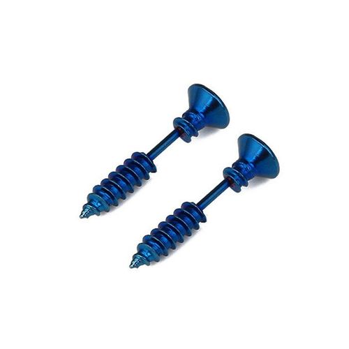 Boucles D'oreilles Punk Pour Hommes Et Femmes,2 Pièces,Anti-Allergique,En Acier Inoxydable,Piercing Pour Le Corps,Mode,Vis Entière,Bijoux Amusants