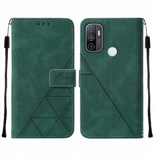 Housse Coque Pour Oppo A53 4g Etui En Cuir Housse Portefeuille Avec Fentes Pour Cartes Et Magnétique Protecteur Silicone Souple Cover Pour Oppo A53 4g, Style D'affaires Vert