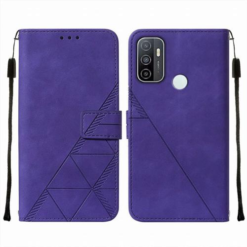 Housse Coque Pour Oppo A53 4g Etui En Cuir Housse Portefeuille Avec Fentes Pour Cartes Et Magnétique Protecteur Silicone Souple Cover Pour Oppo A53 4g, Style D'affaires Mauve