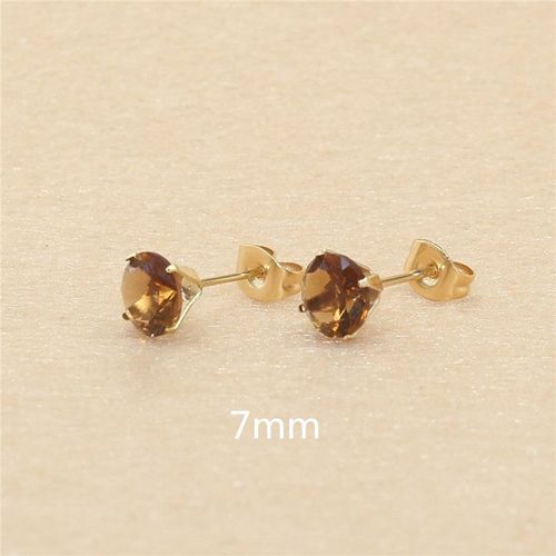 Sion L-Boucles D'oreilles Rondes En Acier Inoxydable,Bijoux Bruns,Ne Se Décolore Pas,Ne Se Décolore Pas,Sans Allergie,Document De Thé Brun Café,Taille 3mm À 8mm