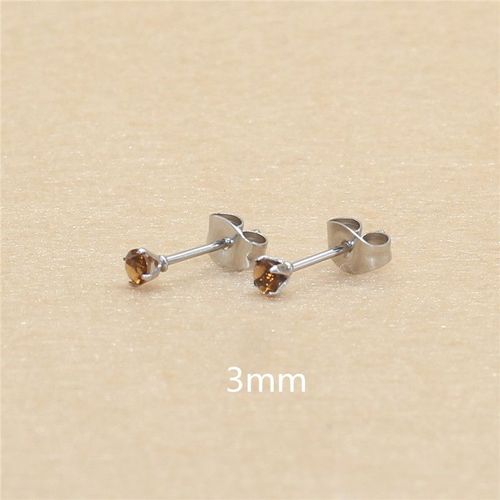 Sion L-Boucles D'oreilles Rondes En Acier Inoxydable,Bijoux Bruns,Ne Se Décolore Pas,Ne Se Décolore Pas,Sans Allergie,Document De Thé Brun Café,Taille 3mm À 8mm