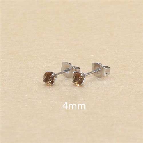 Sion L-Boucles D'oreilles Rondes En Acier Inoxydable,Bijoux Bruns,Ne Se Décolore Pas,Ne Se Décolore Pas,Sans Allergie,Document De Thé Brun Café,Taille 3mm À 8mm