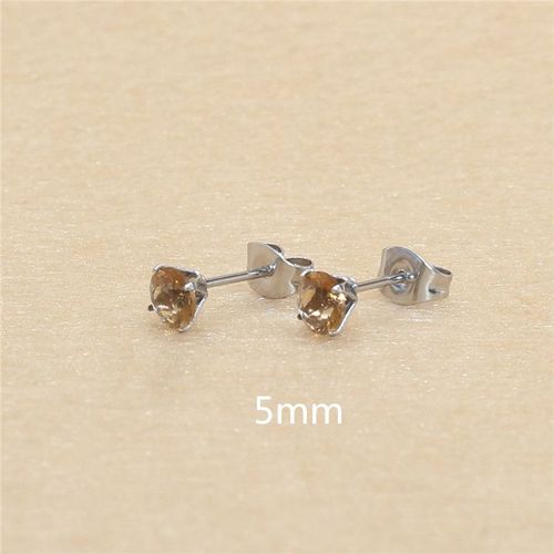 Sion L-Boucles D'oreilles Rondes En Acier Inoxydable,Bijoux Bruns,Ne Se Décolore Pas,Ne Se Décolore Pas,Sans Allergie,Document De Thé Brun Café,Taille 3mm À 8mm