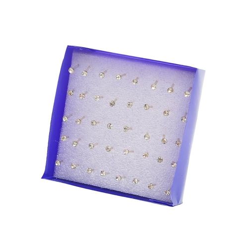 Boucles D'oreilles En Cristal Coloré Pour Femmes,Boucles D'oreilles Simples,Piercing D'oreille En Plastique,Bijoux,Nouvelle Mode,3mm,4mm,5mm,6mm,20 Paires,2.5