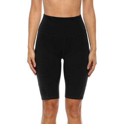 Shorts De Yoga Pour Femmes,Taille Haute,Avec Poches Latérales,Pour Jogging,Course À Pied,Sport,Entraînement