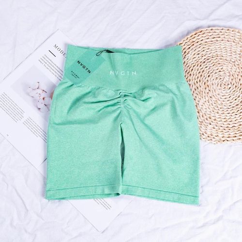 Nvgtn-Short D'entraînement Sans Couture Scrunch Bum Pour Femme,Leggings Courts,Froncé,Pantalon De Yoga,Tenues De Fitness,Vêtements De Sport De Gym,Pantalons Chauds