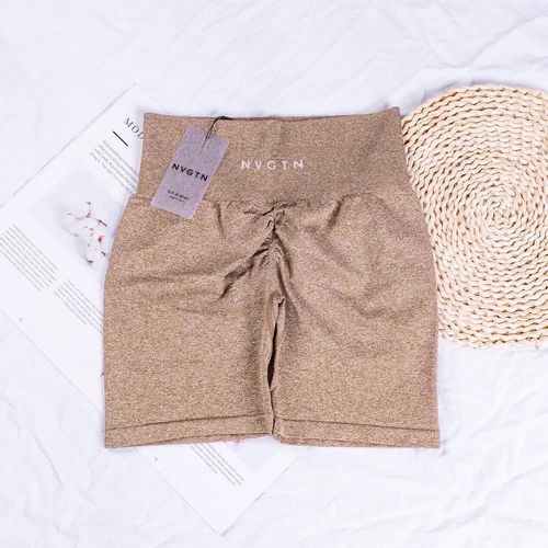 Nvgtn-Short D'entraînement Sans Couture Scrunch Bum Pour Femme,Leggings Courts,Froncé,Pantalon De Yoga,Tenues De Fitness,Vêtements De Sport De Gym,Pantalons Chauds