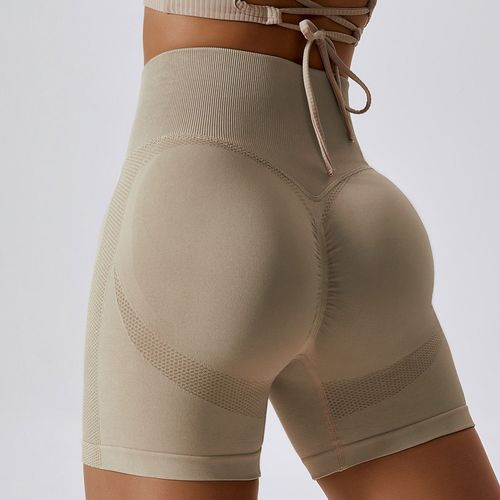 Short De Sport Taille Haute Sans Couture Pour Femmes,Legging Push-Up Froissé,De Gymnastique,De Cyclisme Et De Yoga
