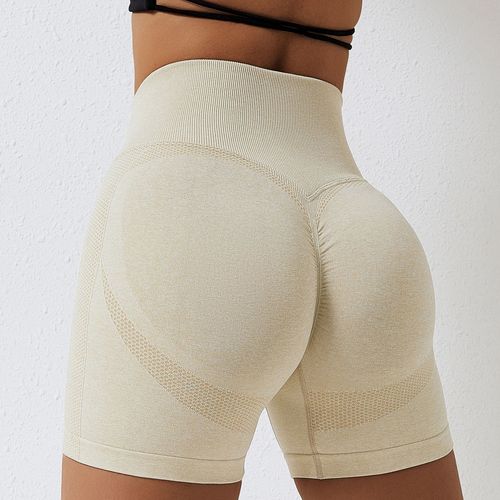Short De Sport Taille Haute Sans Couture Pour Femmes,Legging Push-Up Froissé,De Gymnastique,De Cyclisme Et De Yoga