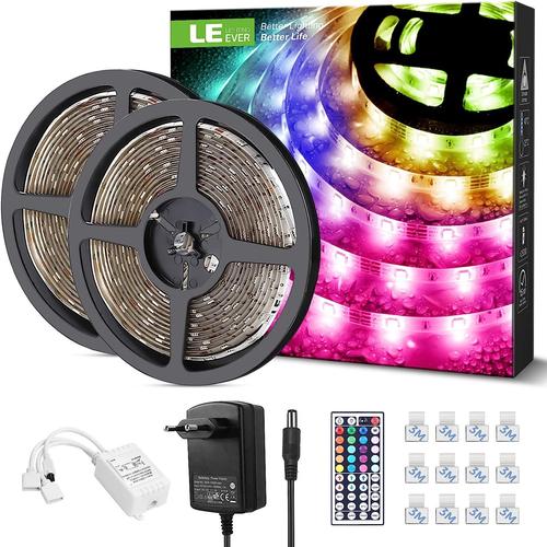 Ruban LED 5M, LED chambre RGB Lumineuse Flexible, Bande LED Lumière LED  multicolore avec Télécommande pour