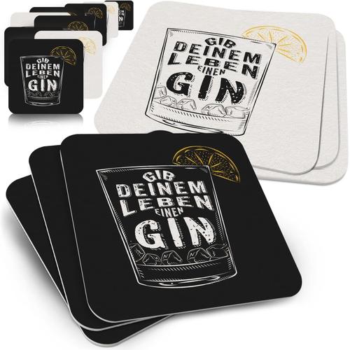 Gin-Motto Lot De 50 Sous-Verres ? Bi?Re Donnez Un Gin ? Votre Vie Design Humoristique Avec Tranche De Citron