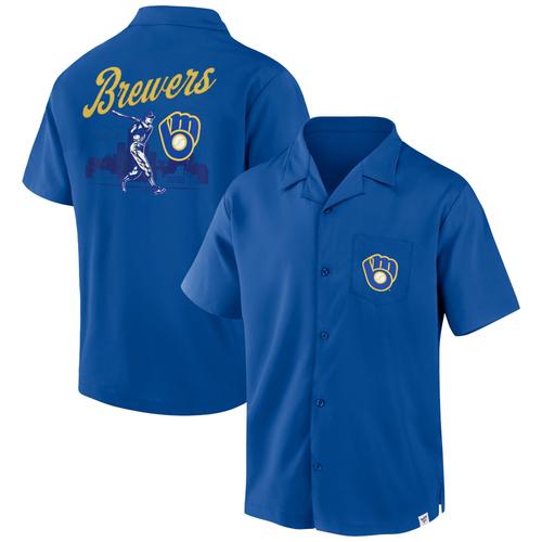 Chemise Boutonnée Pour Homme Royal Milwaukee Brewers Proven Winner Camp De Marque Fanatics