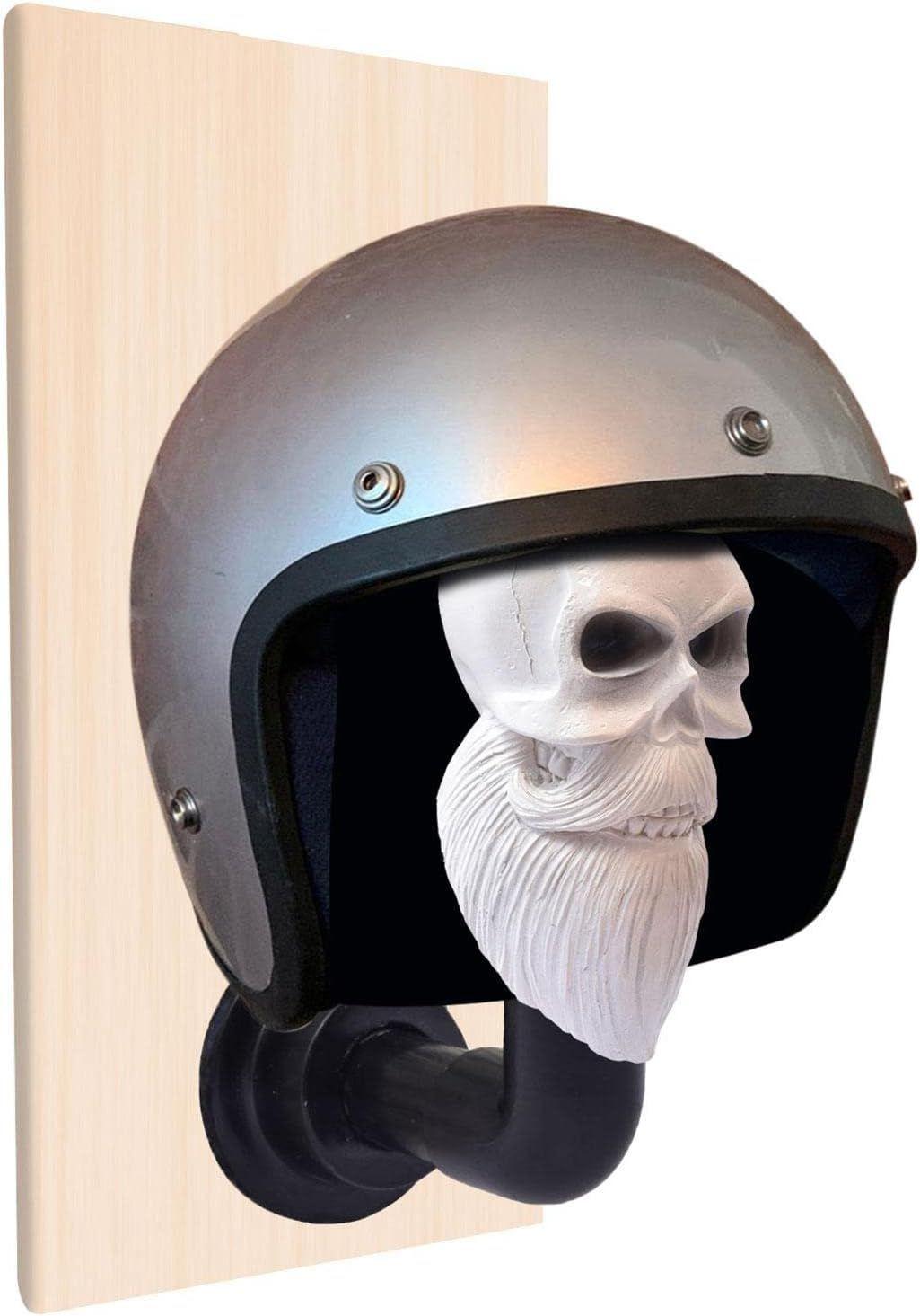 Support de casque de crâne de moto, support mural pour casque de tête de  mort, casque