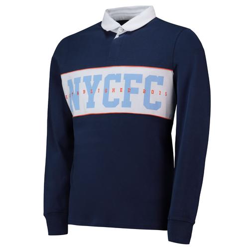 New York City Fc Cut And Sew Rugby Shirt - Navy - Mens