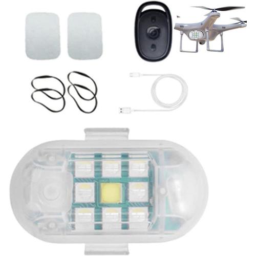 Lumière de Drone stroboscopique, Chargement USB 7 Couleurs Voyants  d'avertissement de Nuit avec Motif de Vibration - Anti-Collision vélo  Chariot de Golf luciole Roue lumières Voiture vélo