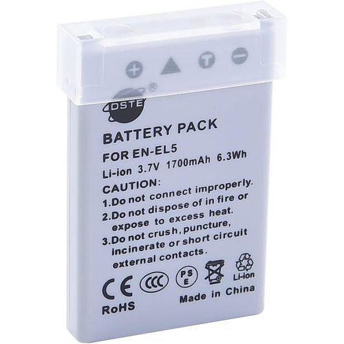 EN-EL5 Batterie de rechange compatible avec Nikon EN-EL5, Coolpix P530, P520, P510, P500, P100, P5000, P5100, P6000, P90, P80