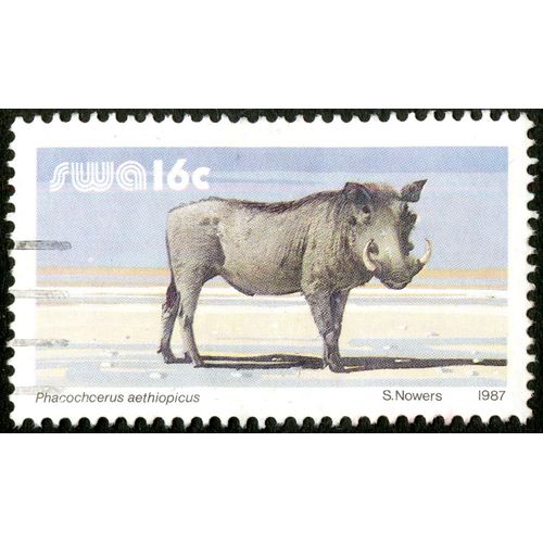 Timbre Oblitéré Swa, Phacochoerus Aethiopicus, S. Nowers, 1987, 16c