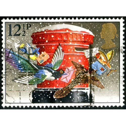 Timbre Oblitéré Angleterre 12 1/2p