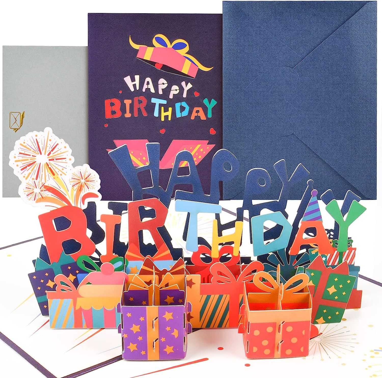 Carte d'anniversaire 3D Carte de Voeux 3D de saut Carte d'anniversaire  Pop-up 3D avec Enveloppe Carte de V?ux d'anniversaire pour Enfants Maman  Papa épouse Femmes (Happy Birthday)-Happy Birthday-Happy Birthday-Happy  Birthday-Happy Birthday
